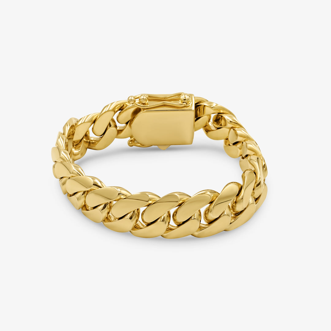 21mm Cuban Link Bracelet - Solid Gold Handcrafted in Miami - Pochy Jewelry