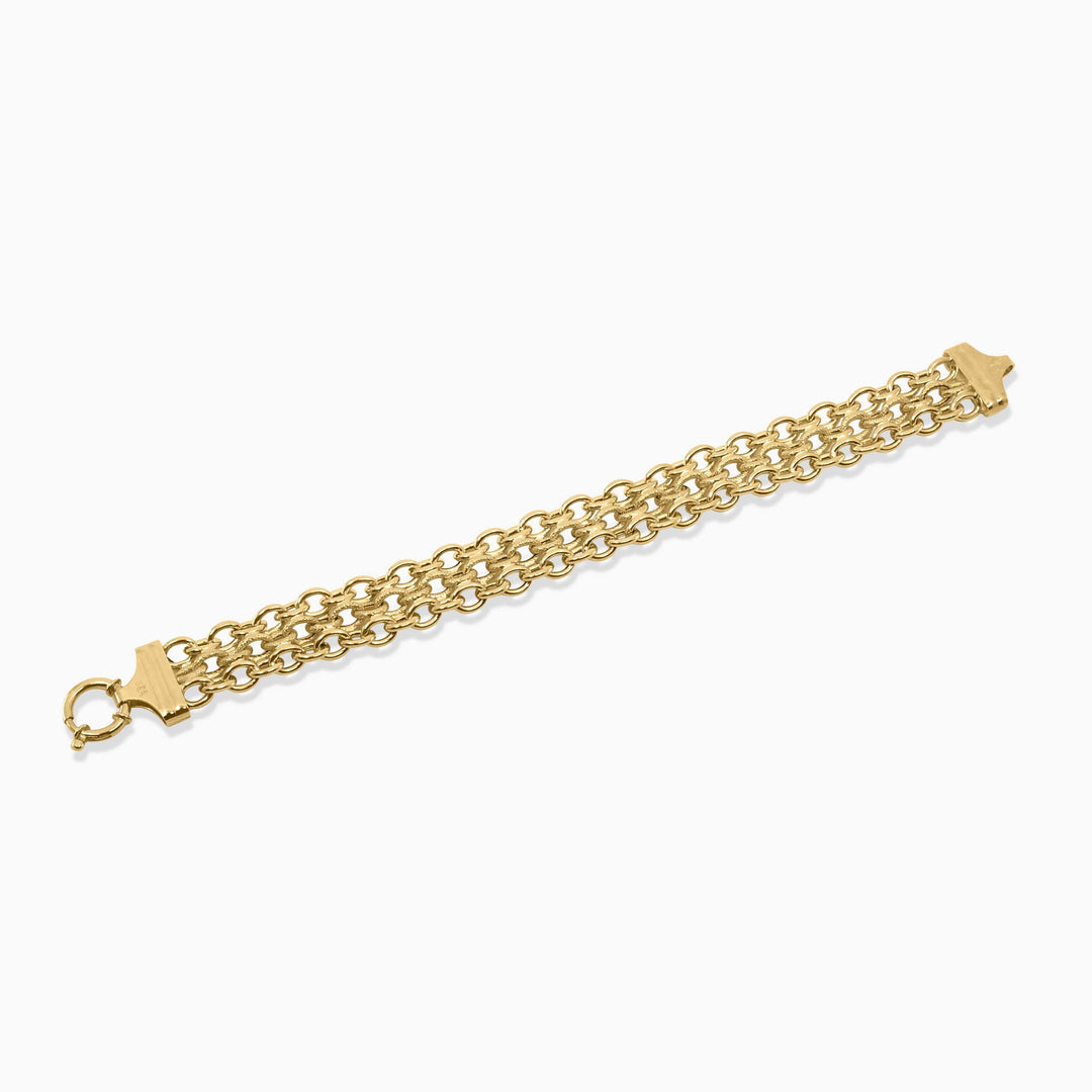 Women's Bracelet Puffy Heart Charm Gold Bracelet Pochy Jewelry in Miami