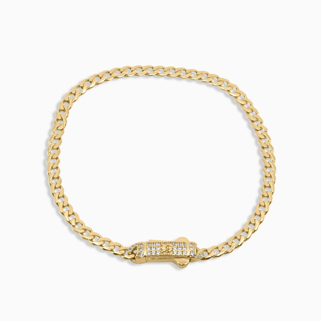 Men's Bracelet Classic Monaco Style Bracelet in 10k Pochy Jewelry in Miami