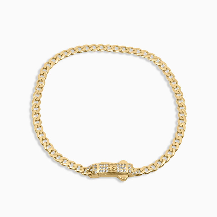 Men's Bracelet Classic Monaco Style Bracelet in 10k Pochy Jewelry in Miami