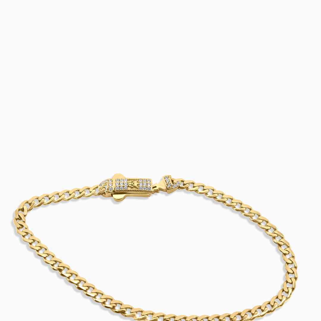 Men's Bracelet Classic Monaco Style Bracelet in 10k Pochy Jewelry in Miami