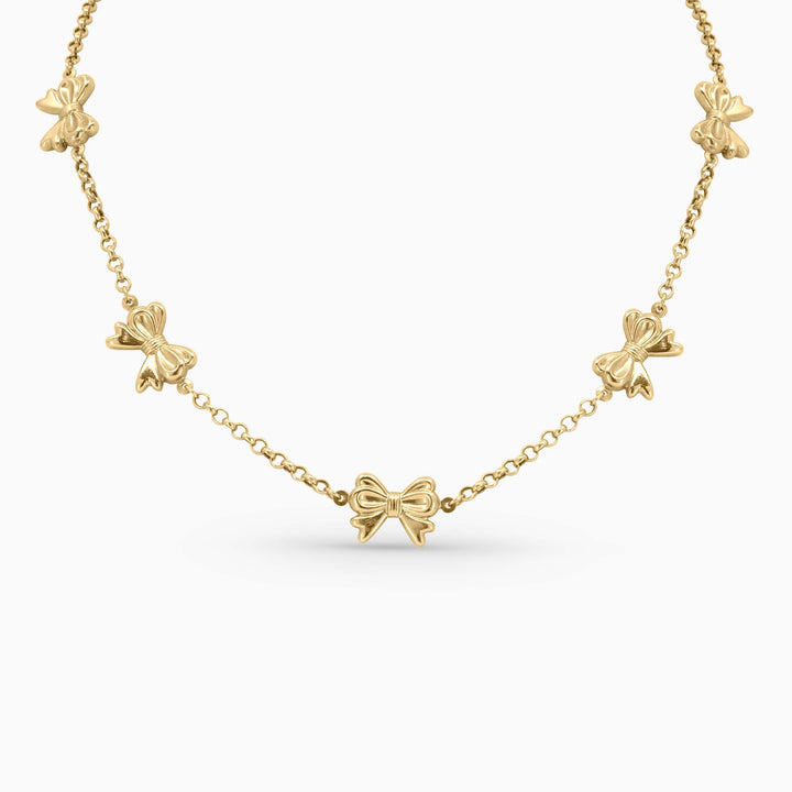 Women's Necklace Butterfly Charm Gold Necklace in 10k Pochy Jewelry in Miami