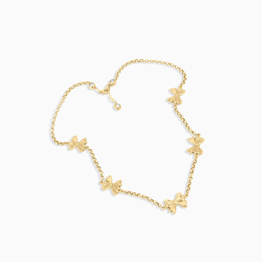 Women's Necklace Butterfly Charm Gold Necklace in 10k Pochy Jewelry in Miami