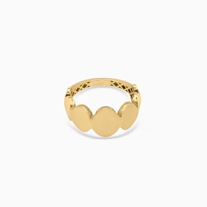 Gold Rounded Panel Ring pochy jewelry