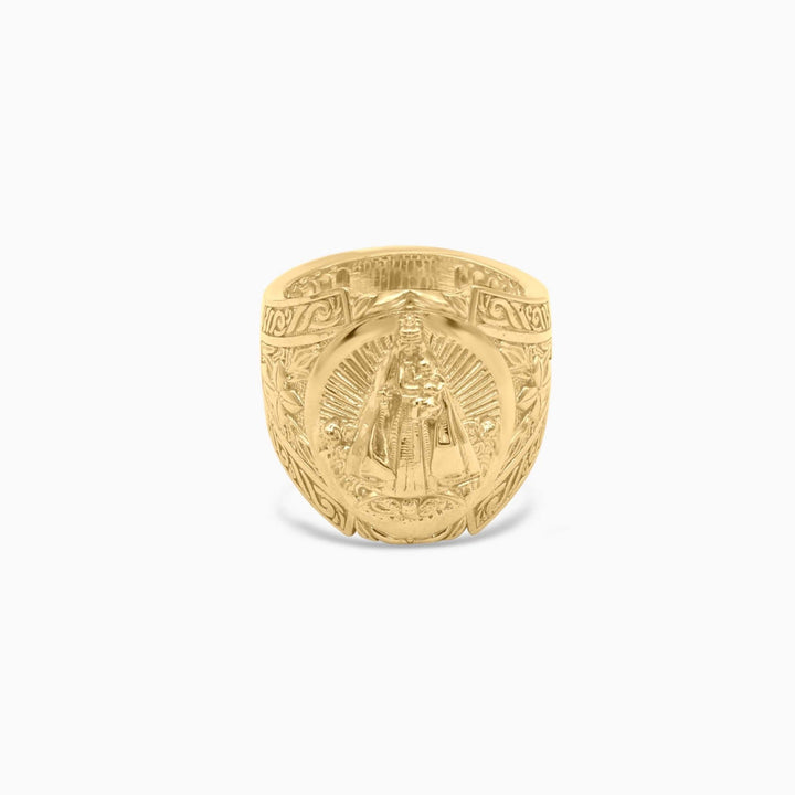 10K Gold Virgen del Cobre Statement Ring Pochy Jewelry