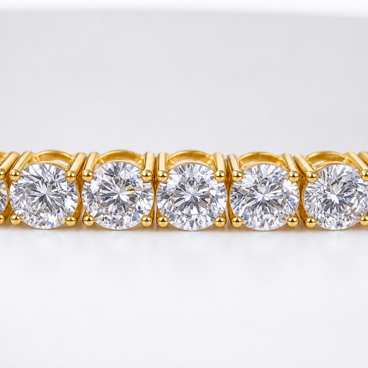 Women's Bracelet 3mm Lab Diamond Tennis Bracelet in 10K Gold Pochy Jewelry in Miami