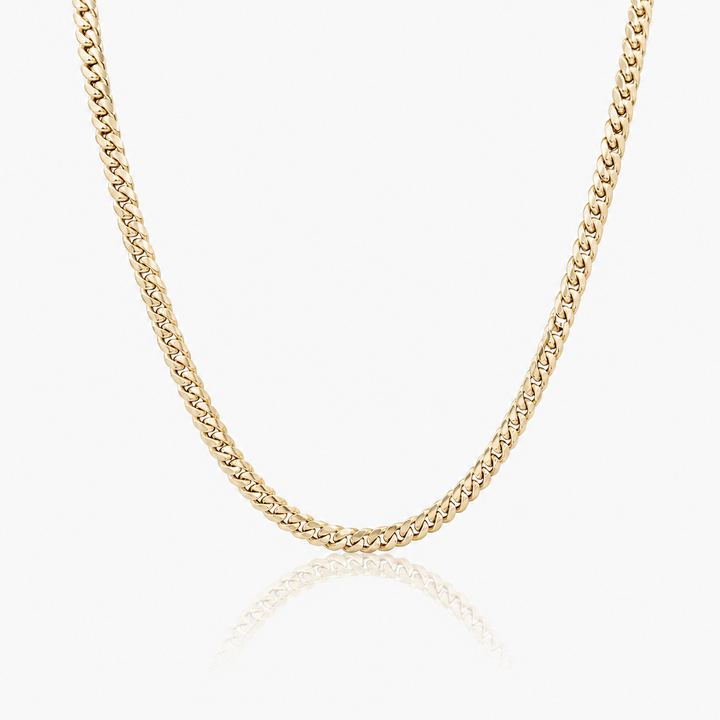 Mini Cuban Link Chain 6mm Cuban Link Chain - Solid Gold Handcrafted in Miami Pochy Jewelry in Miami