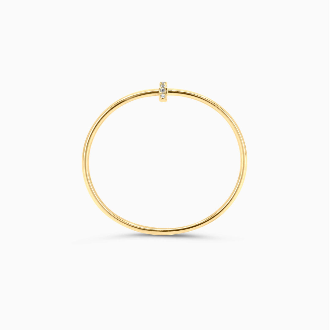 Men's Bracelet 10K Gold Classic Bangle Bracelet Pochy Jewelry in Miami