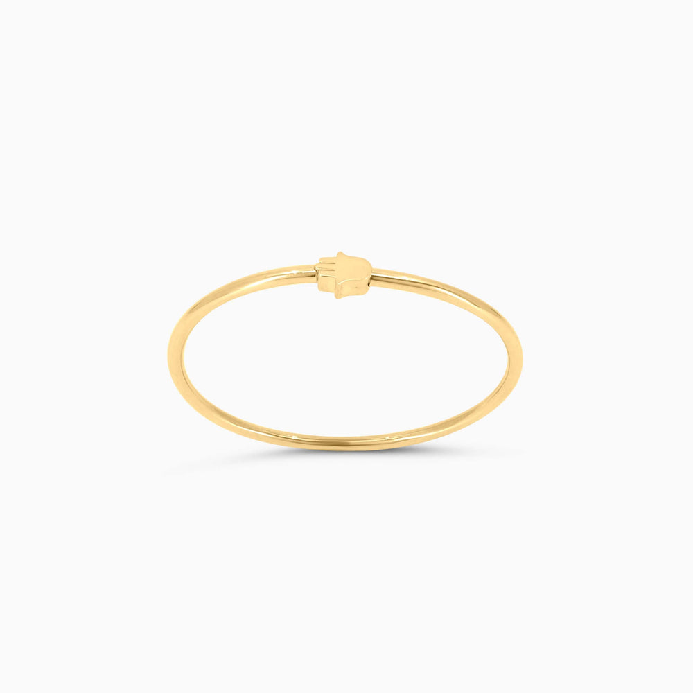 Men's Bracelet 10K Gold Hamsa Bangle Bracelet Pochy Jewelry in Miami