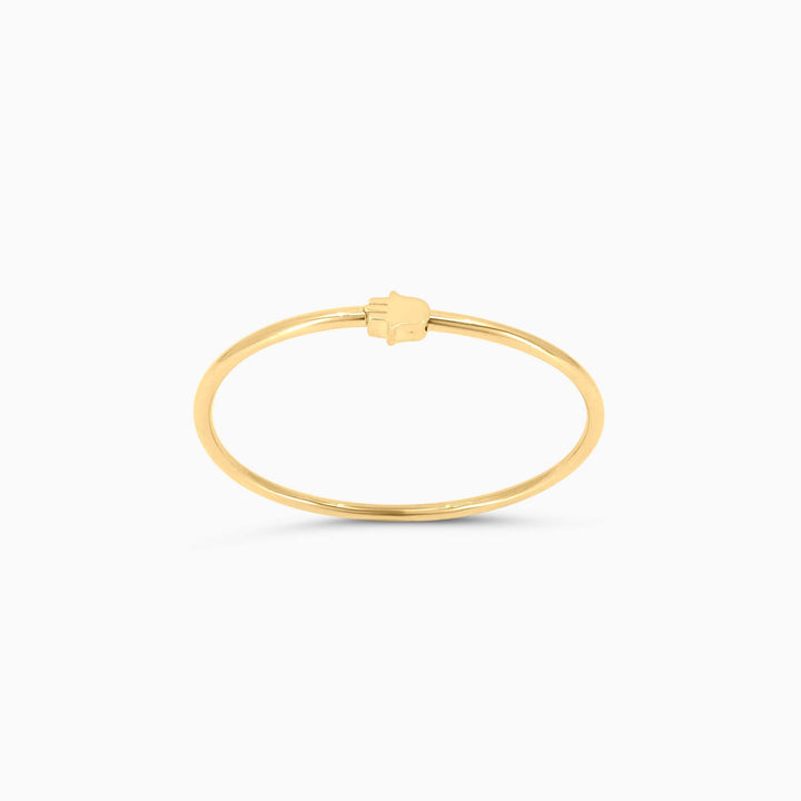 Men's Bracelet 10K Gold Hamsa Bangle Bracelet Pochy Jewelry in Miami