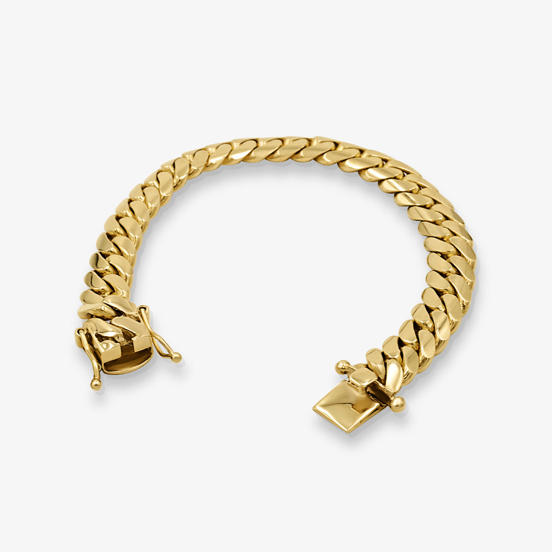 10mm Cuban Link Bracelet - Solid Gold Handcrafted in Miami
