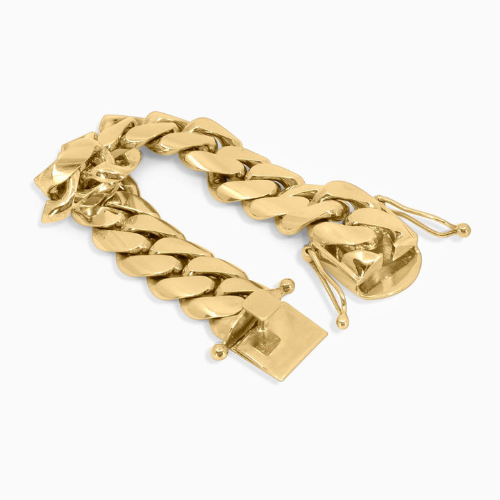 24mm Cuban Link Bracelet - Solid Gold Handcrafted in Miami - Pochy Jewelry