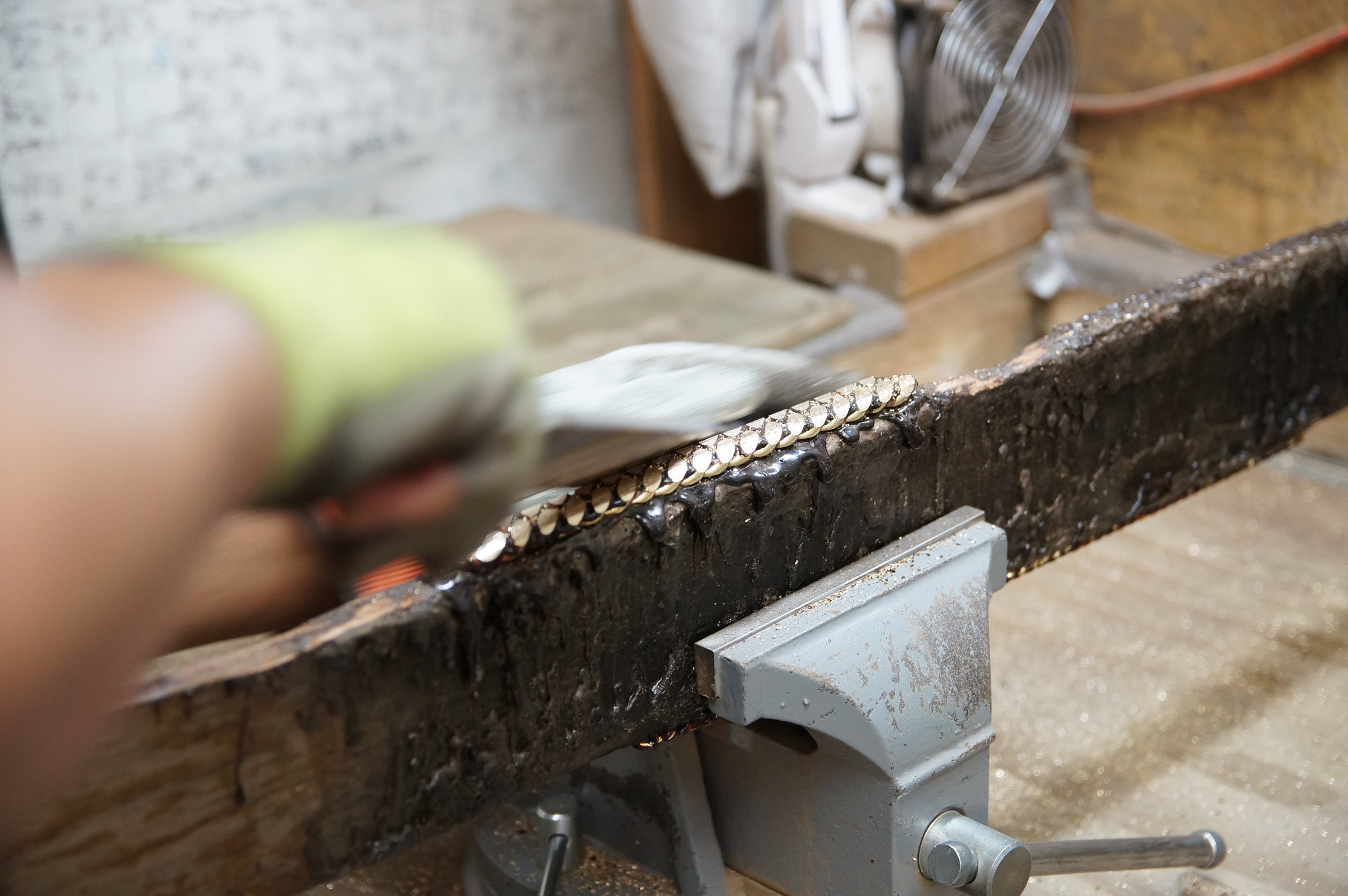 miami cuban link bracelet being filled