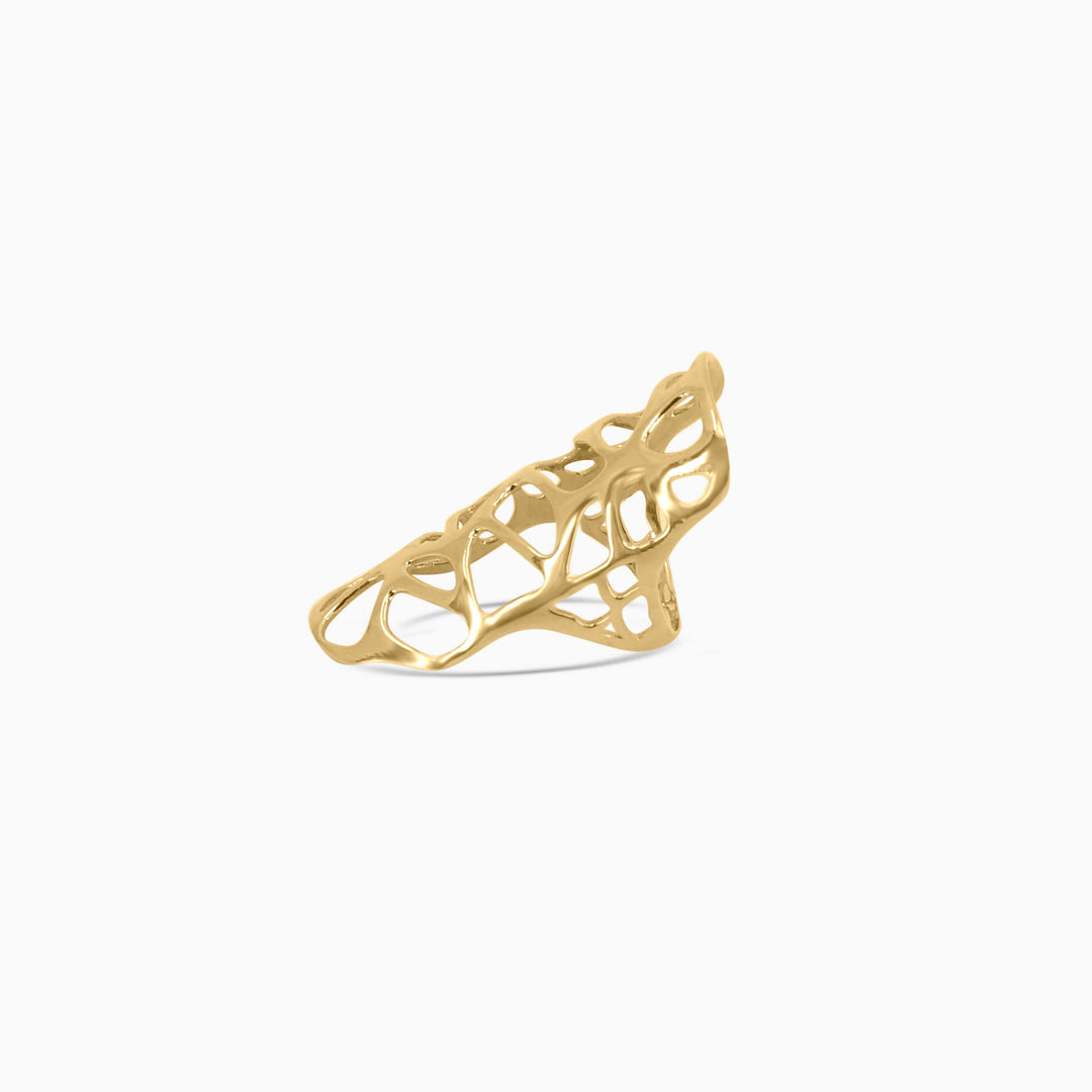 Organic Openwork Gold Ring in 14k - Pochy Jewelry
