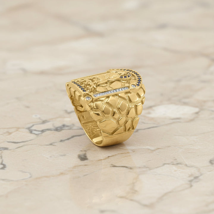 10K Saint Lazarus gold ring