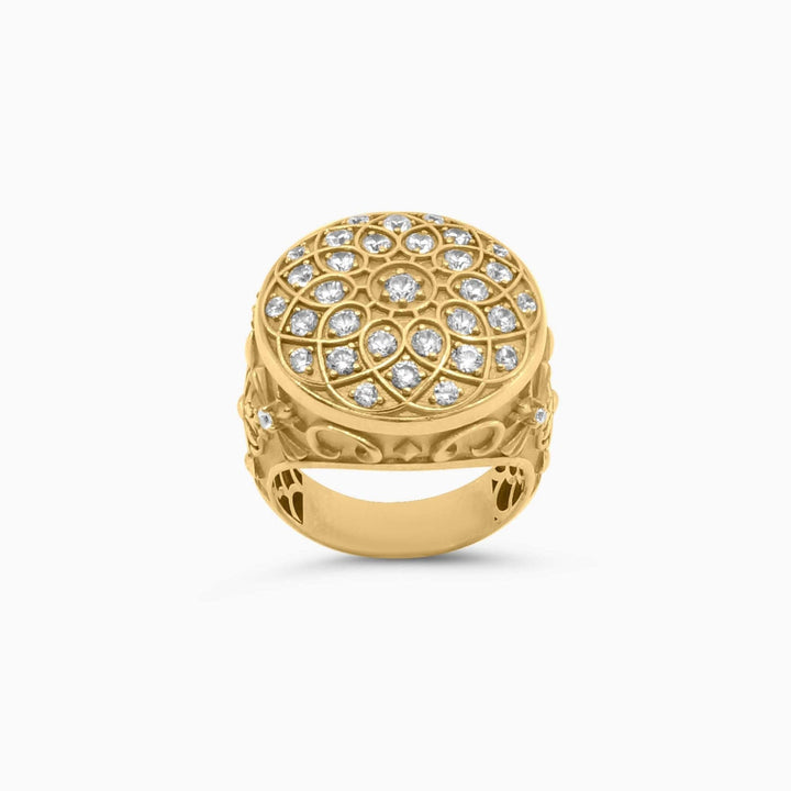 Men's Rosette ring in 10K gold