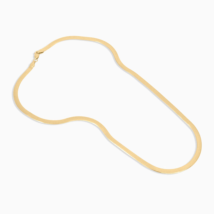 Women's Necklace 10K Gold Herringbone Necklace Pochy Jewelry in Miami