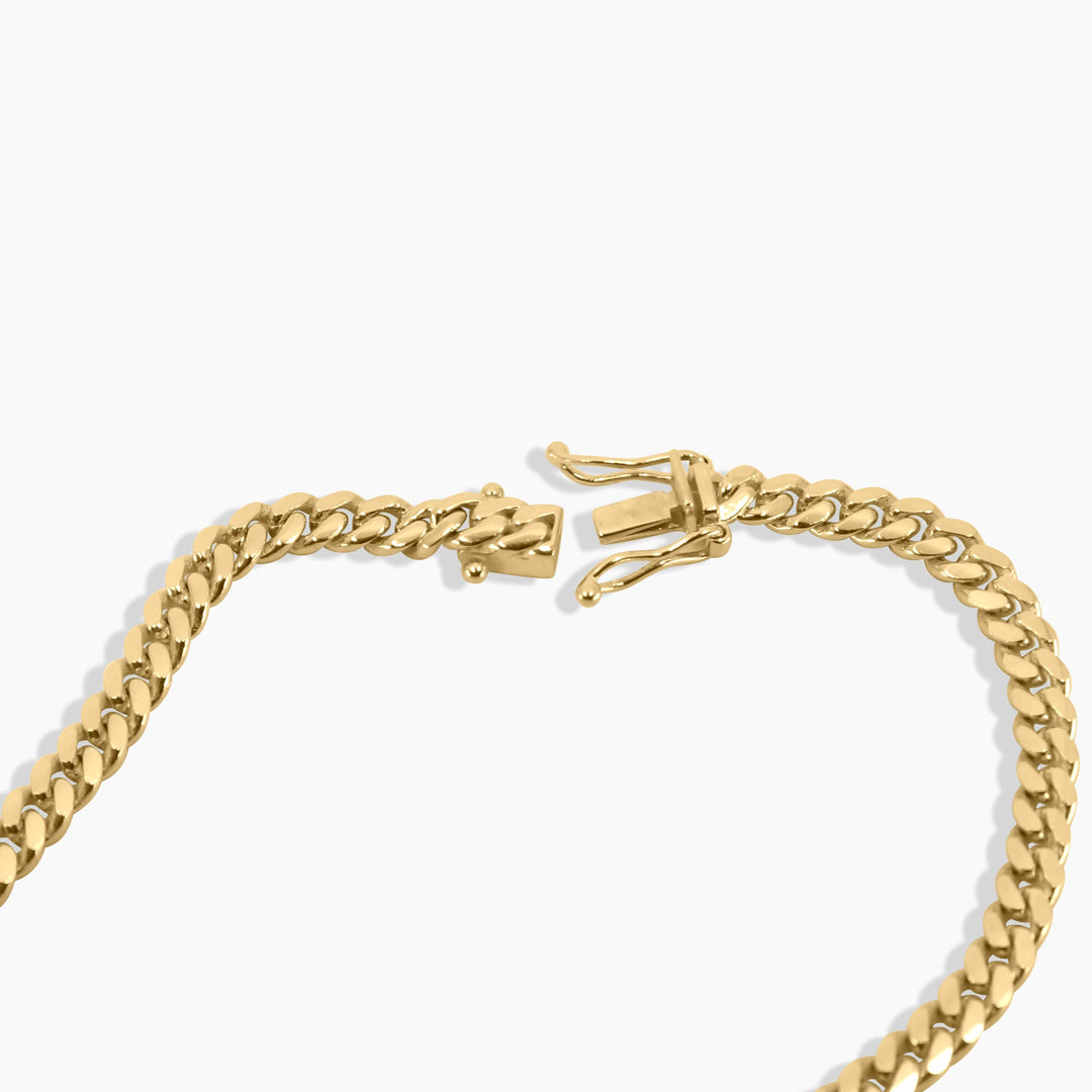 Machine-made Cuban Link Necklace 3mm Solid Machine-Made Cuban Link Chain – Gold Pochy Jewelry in Miami