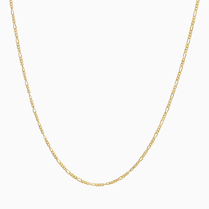 Necklace 10K Yellow Gold 2.6mm Mini Figaro Chain Pochy Jewelry in Miami