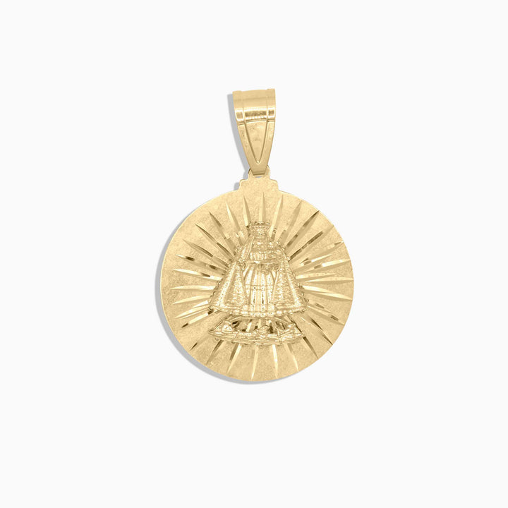 10K Gold Our Lady of Charity Round Pendant – Cachita Medallion