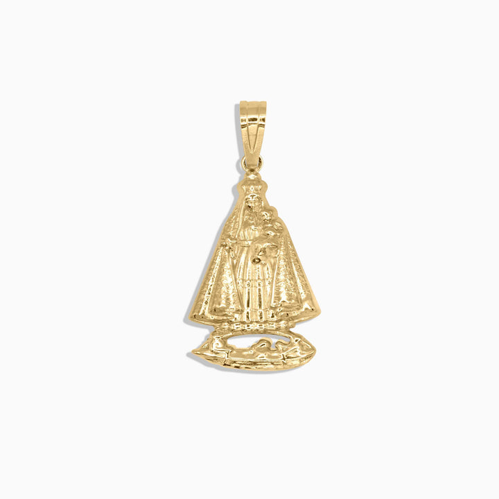 10K Gold Our Lady of Charity Pendant – Cachita Religious Medallion