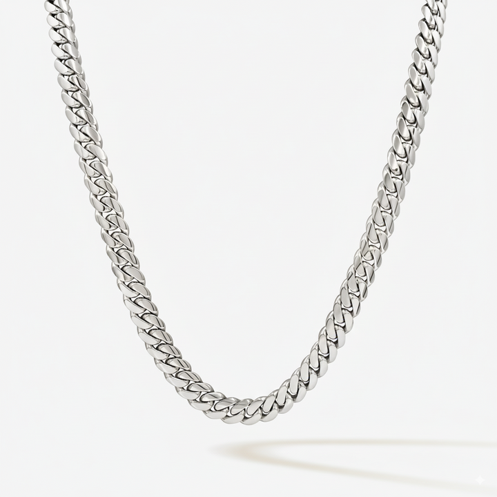11mm Silver Cuban Link Chain