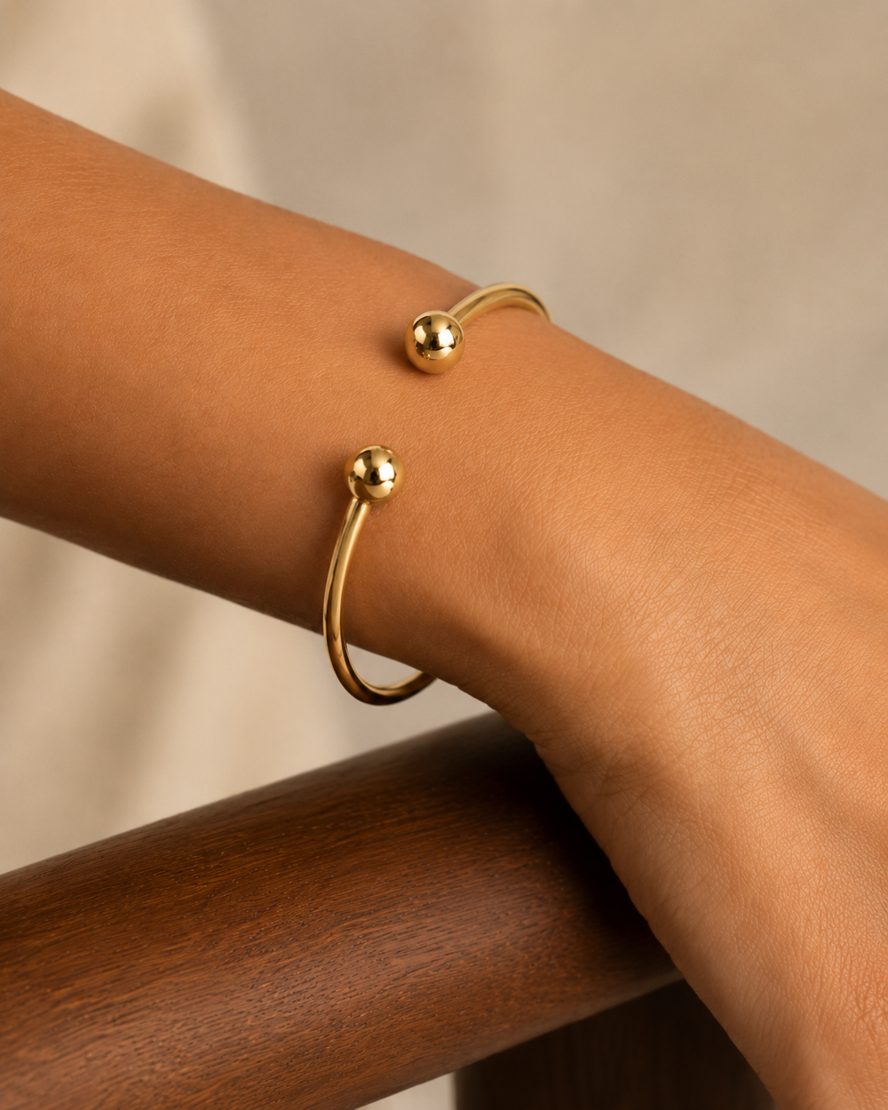 Men's Bracelet 10K Yellow Gold Open Cuff Bracelet Pochy Jewelry in Miami