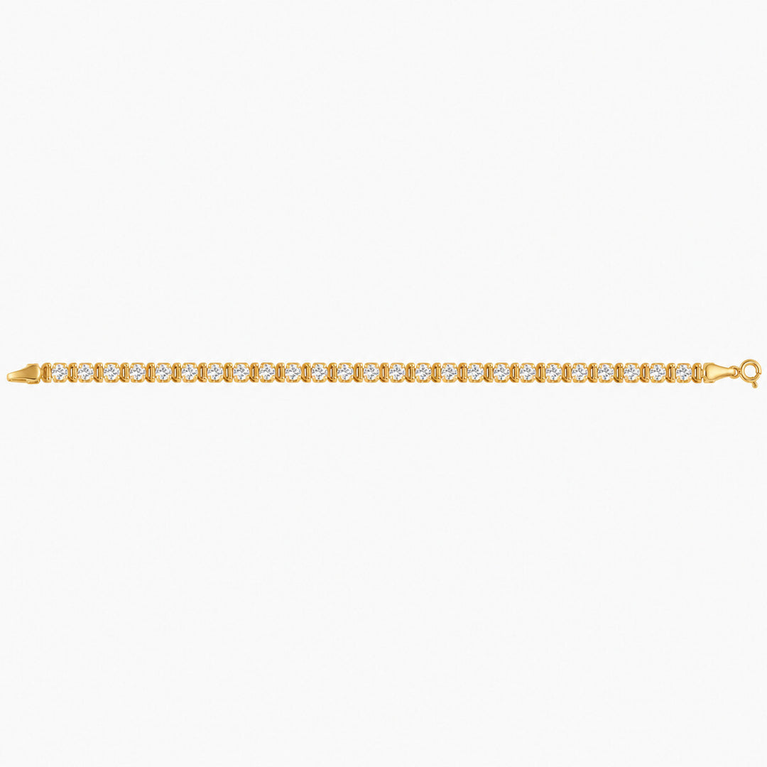 Women's Bracelet 10K Yellow Gold Textured Rounded Link Bracelet Pochy Jewelry in Miami